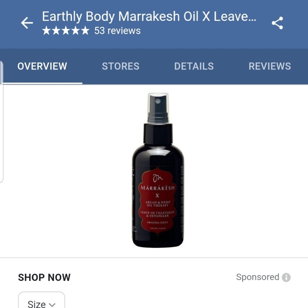 Marrakesh x leave in conditioner and detangler